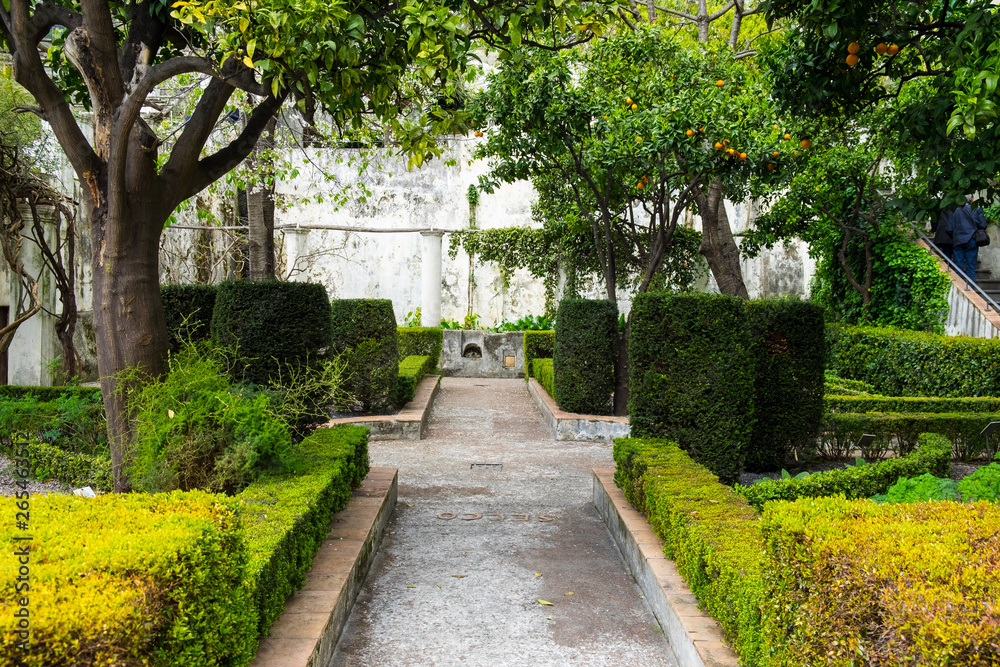 Garten der Minerva in Salerno in Italien Garten der Minerva in Salerno in Italien