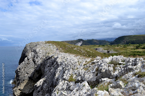 Acantilado en la playa de Gulpiyuri Asturias