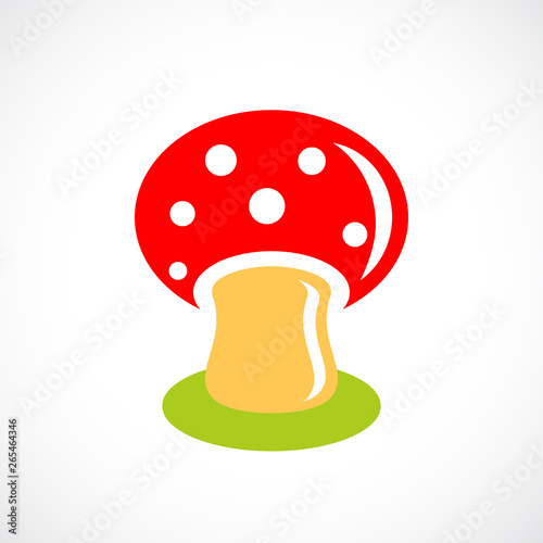 Red mushroom vector cartoon