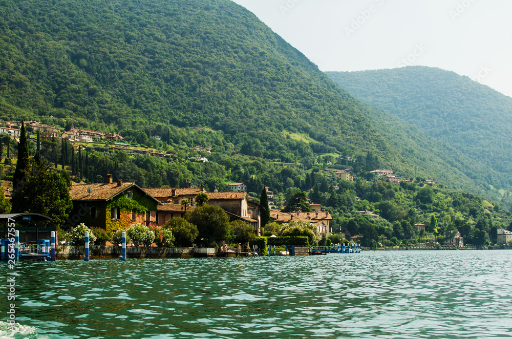 Houses of Sulzano, Iseo lake, Italy