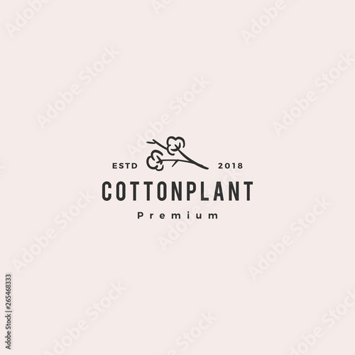 cotton logo vector icon illustration download