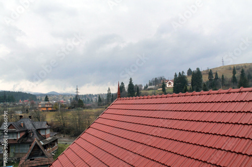 moutains autumn village