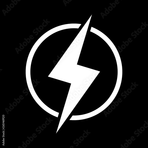 Lightning Icon Vector. Vector illustration. Flat design for business financial marketing banking advertising web concept cartoon illustration. 