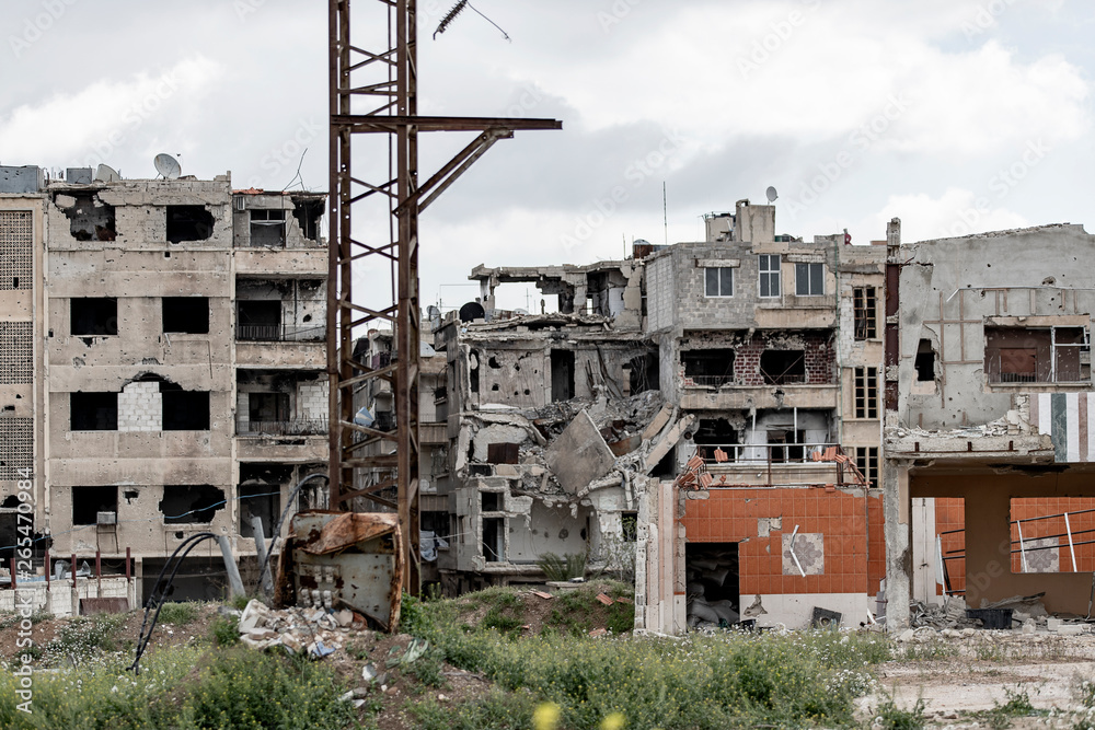 la ville Alep en syrie après sa destruction la ville Alep en syrie après sa destruction