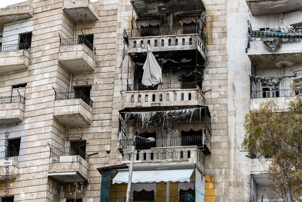 la ville  Alep en syrie après sa destruction