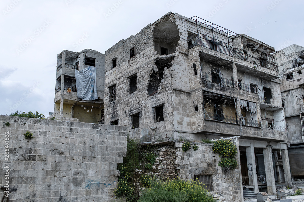 la ville  Alep en syrie après sa destruction