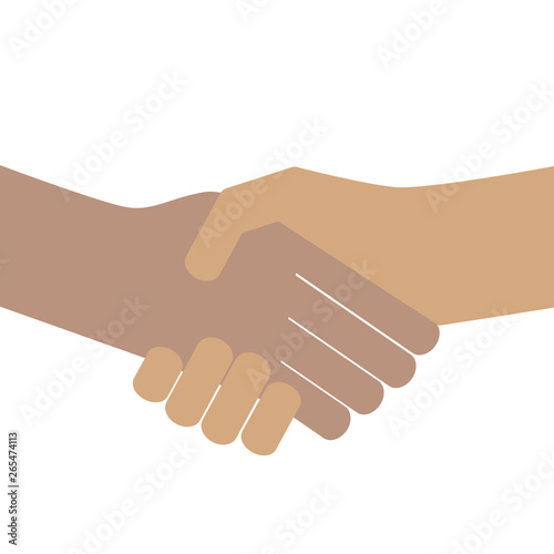 handshake people shake hands pictogram isolated on white background vector illustration EPS10