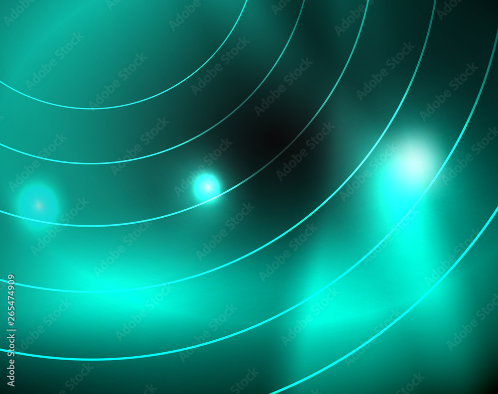 Dark space with neon color glowing lights abstract background Dark space with neon color glowing lights abstract background
