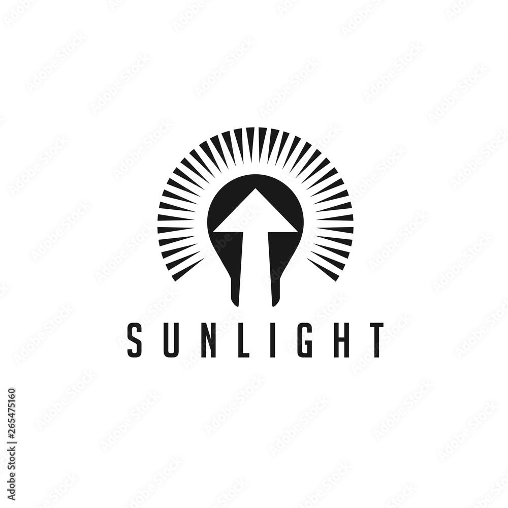 The combination of lights and arrows up in silhouette, is combined with the beam of light around it. The combination of lights and arrows up in silhouette, is combined with the beam of light around it.