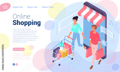 web page template for online shopping