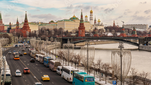 view of the red square from the Patriarch's bridge