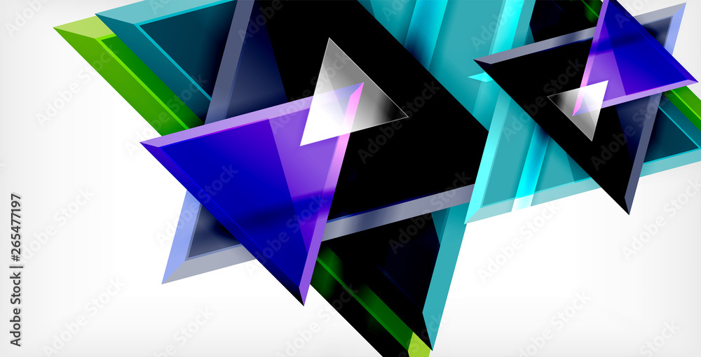 Dynamic triangle composition abstract background Dynamic triangle composition abstract background