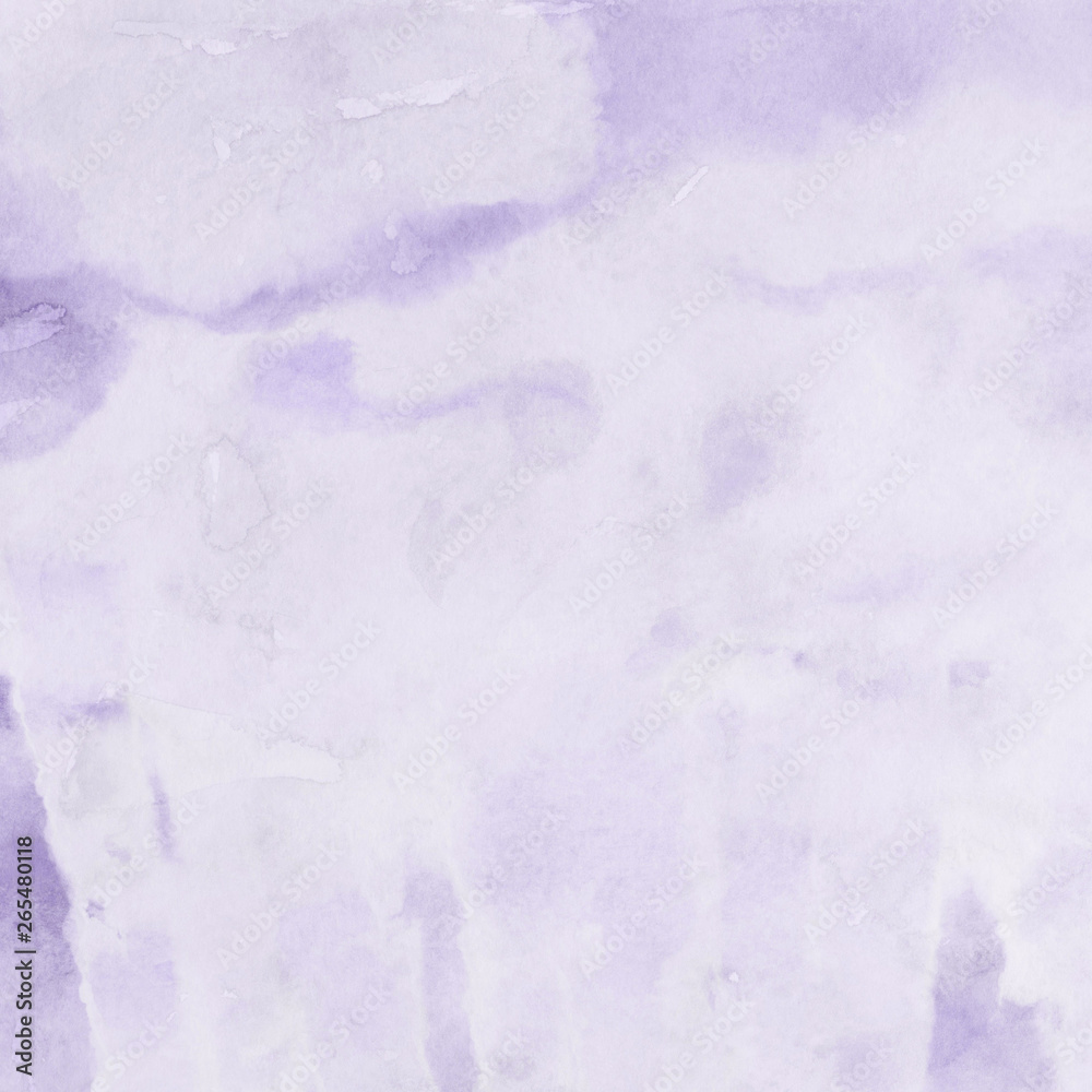Obraz premium Violet ink and watercolor textures on white paper background. Paint leaks and ombre effects. Hand painted abstract image.