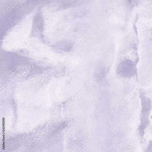 Violet ink and watercolor textures on white paper background. Paint leaks and ombre effects. Hand painted abstract image.