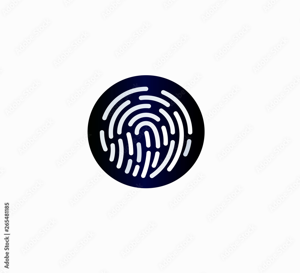 Web Icon - Fingerprint Password Smartphone - Flat Design Web Icon - Fingerprint Password Smartphone - Flat Design