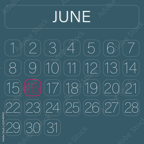 Calender Page June 16