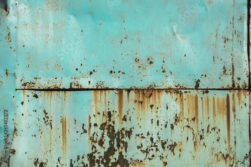 Green metal iron rusty grunge background © alexmia