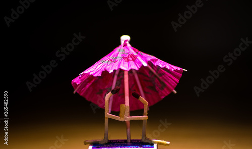 lamp on a black background