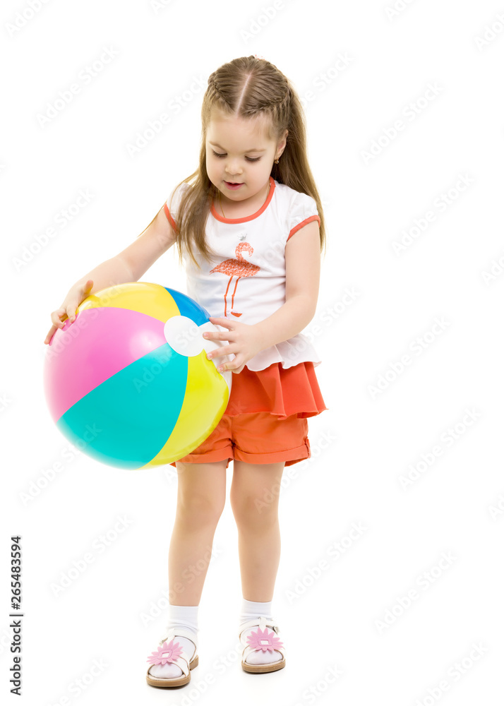 Little girl is playing with a ball Little girl is playing with a ball
