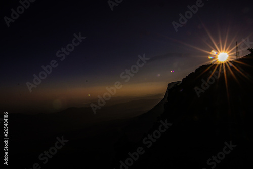 sunset in the mountains