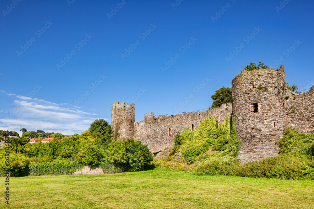 The medieval town walls of Conwy, Wales, UK
