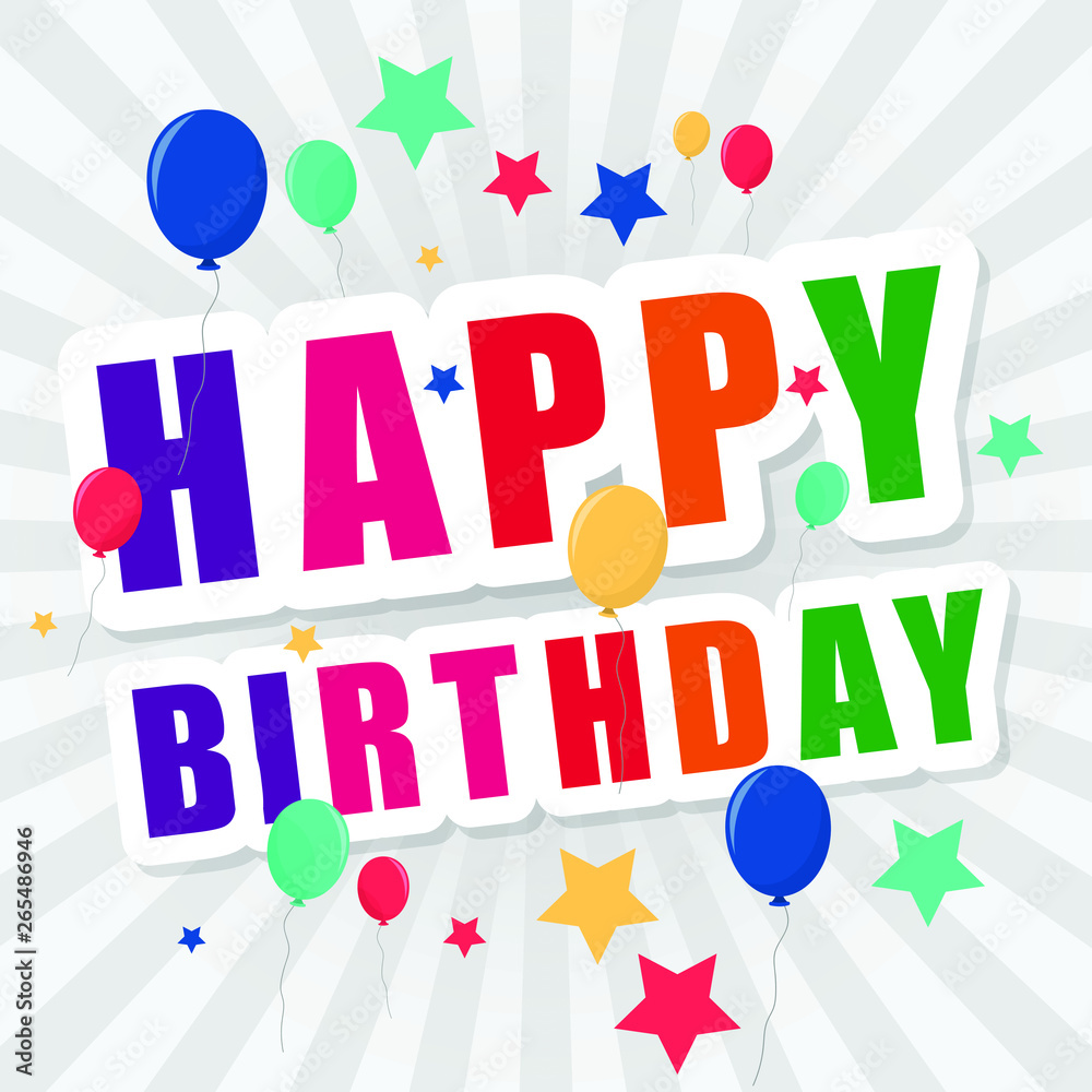 Happy birthday banner vector design illustration