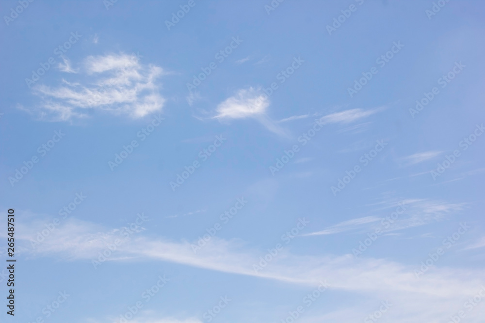 The backdrop of clouds and the beautiful sky.