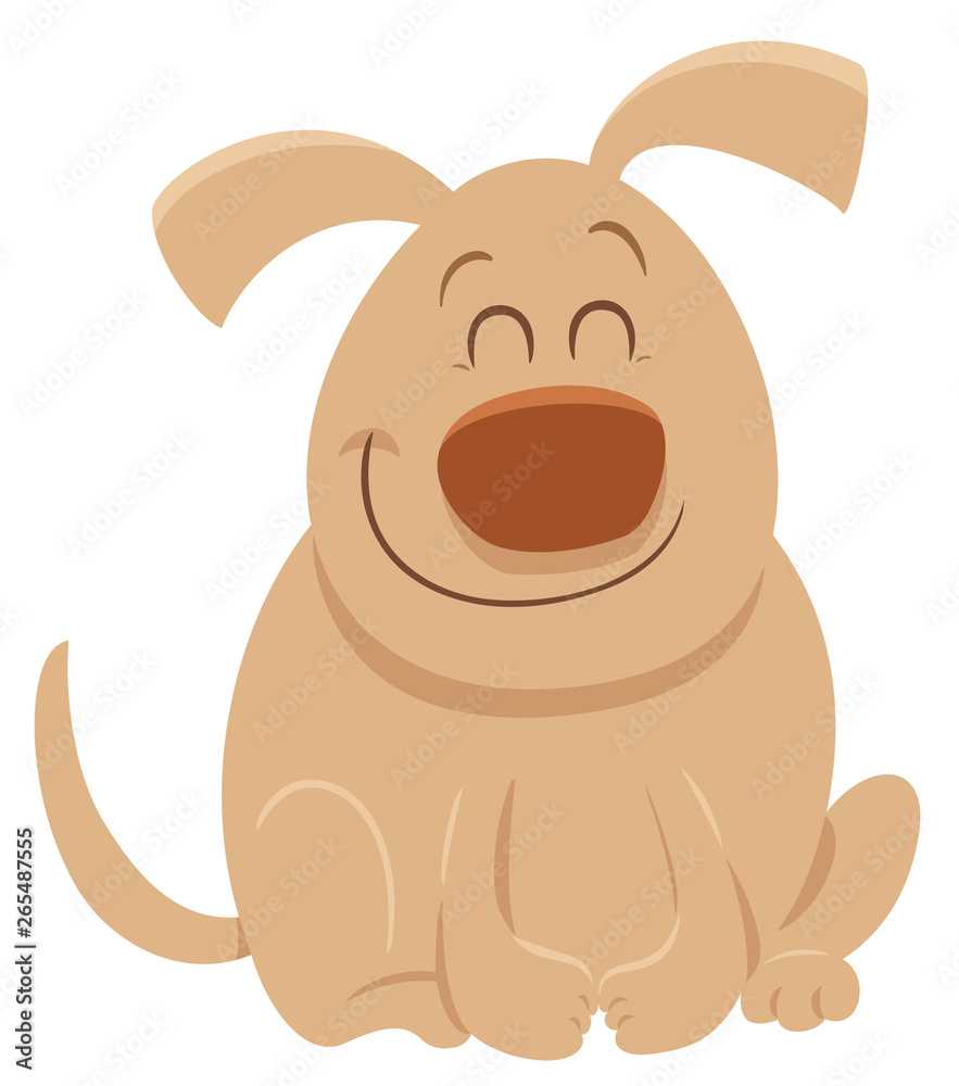 happy beige dog or puppy cartoon character happy beige dog or puppy cartoon character