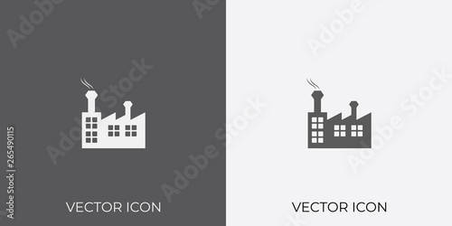 Light & Dark Gray Icon of Industry For Mobile, Software & App.. Eps. 10.
