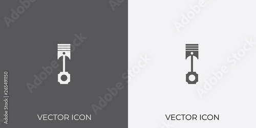 Light & Dark Gray Icon of Piston For Mobile, Software & App.. Eps. 10.
