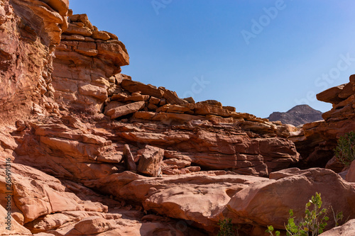 Coloured Canyon is a rock formation on Sinai peninsula. Sights of Nuweiba, Egypt.