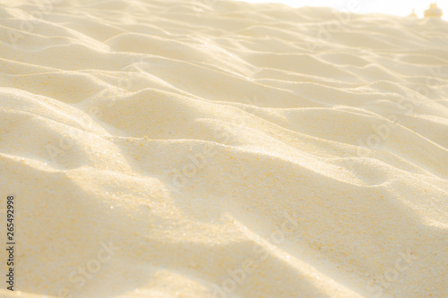 Aerial view Fine beach sand in the summer sun