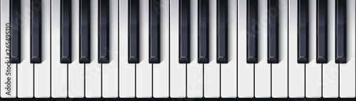 Obraz na plátně Piano keyboard seamless