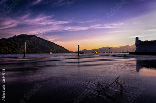 Sunset at Bertioga beach