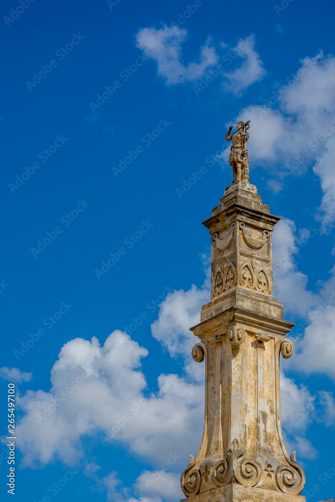 Vertical View of the St. John Baptist in the Town of Sava, near Taranto, in the South of Italy Vertical View of the St. John Baptist in the Town of Sava, near Taranto, in the South of Italy