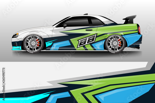 Car wrap design abstract strip and background for Car wrap and vinyl sticker