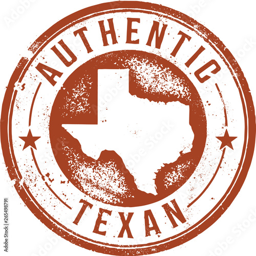 Authentic Texan Vintage Style Stamp