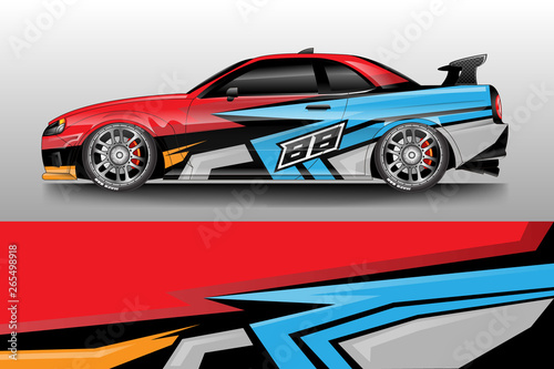 Car wrap design abstract strip and background for Car wrap and vinyl sticker