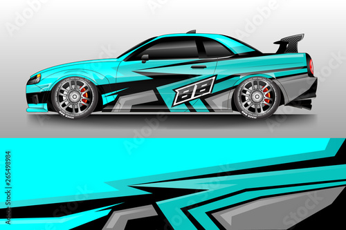 Car wrap design abstract strip and background for Car wrap and vinyl sticker