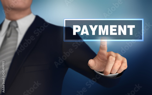 payment pushing concept 3d illustration