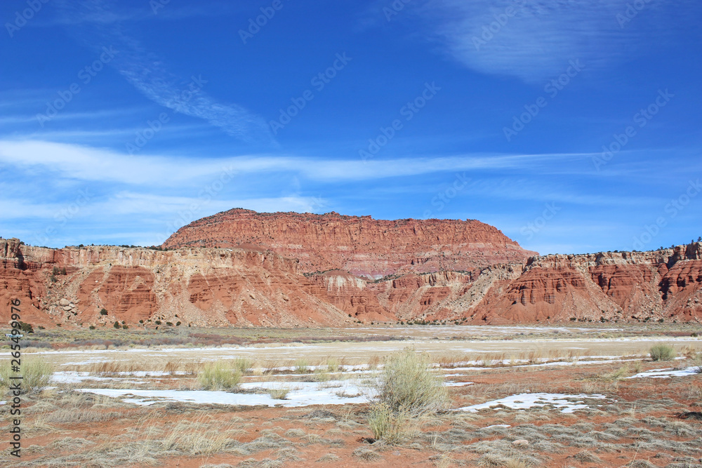 South Utah landscape in winter