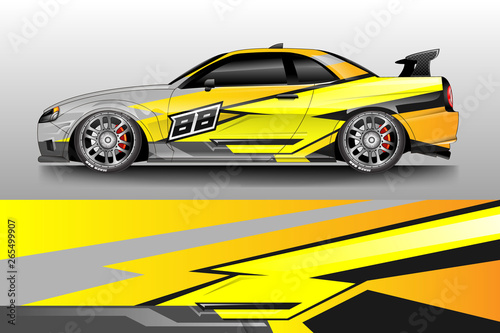 Car wrap design abstract strip and background for Car wrap and vinyl sticker