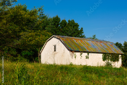Old Abandoned Barn with Tin Roof