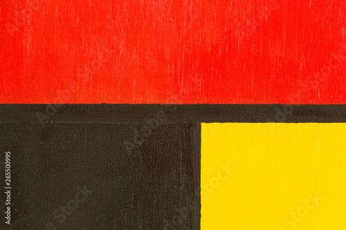 Composition with red, blue and yellow.