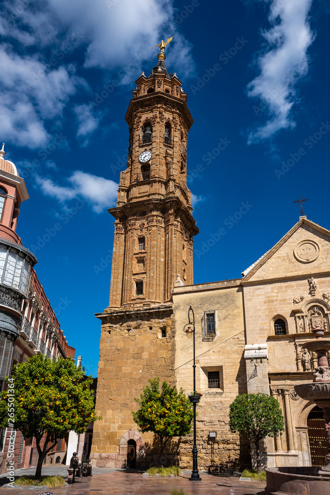 San Sebastian church tower in Antequera, Malaga Province, Andalusia, Spain