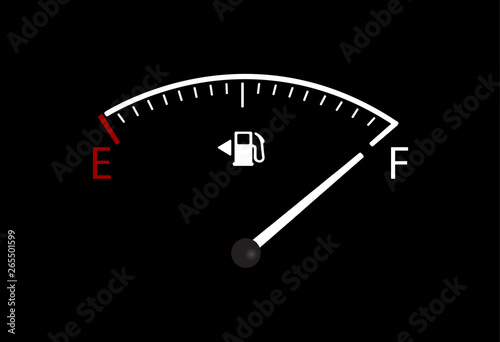 Vector of full car fuel gauge