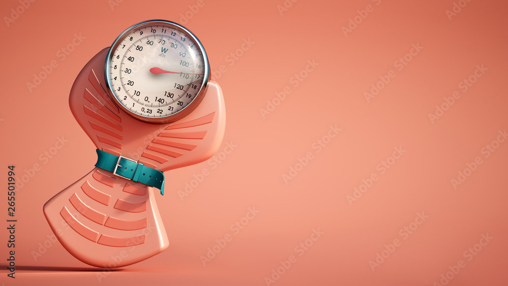 Weight scale diet red - obrazy, fototapety, plakaty 