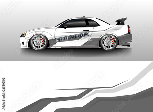 Car wrap livery decal vector   supercar  rally  drift . Graphic abstract stripe racing background . Eps 10 