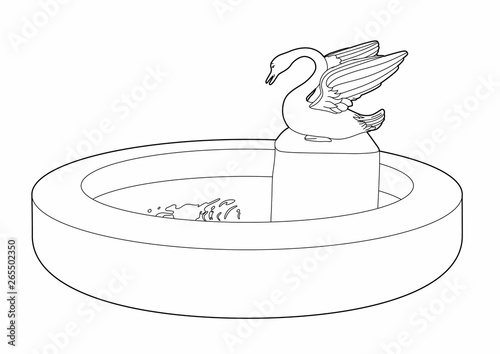 Drawing swan basin