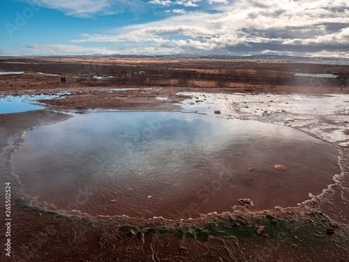 Geysir Geothermal Water Spring area in Iceland photo